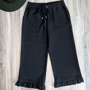 Michael Michael Kors Black Ruffle Hem Culotte Sm